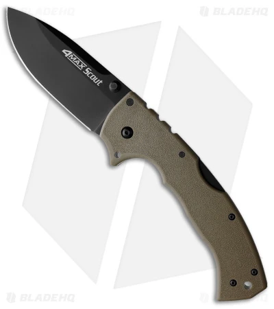 Cold Steel 4 Max Scout Tri-Ad Lock Knife Dark Earth Brown Griv-Ex (4" Black) 3 Cold Steel 4 Max Scout Tri-Ad Lock Knife Dark Earth Brown Griv-Ex (4" Black)