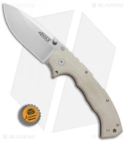 Cold Steel 4-Max Tri-Ad Lock Knife Desert Tan G-10 (4" Stonewash) 62RM -Cold Steel Shop Cold Steel 4 Max desert tan G10 sw BHQ 72826 er bottlecap