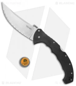 Cold Steel 5.5" Talwar Lockback Knife Black G-10 (5.5" Satin Serr) 21TBXS -Cold Steel Shop Cold Steel 5.5in Talwar LB Black G 10 Satin Serr 21TBXS BHQ 33542 jr bottlecap
