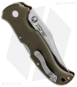 Cold Steel Bush Ranger Lite Rocker Lock Knife OD Green GFN (3.5" Satin) 21A -Cold Steel Shop Cold Steel Bush Ranger Lite Rocker Lock OD Green GFN Satin 21A BHQ 80429 jr side