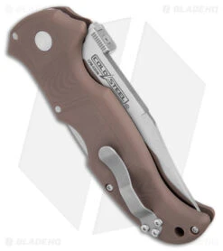 Cold Steel Bush Ranger Tri-Ad Lock Knife FDE G-10 (3.5" Satin S35VN) 31A -Cold Steel Shop Cold Steel Bush Ranger Tri Ad Lock FDE G 10 Satin BHQ 80428 jr side