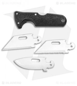 Cold Steel Click-N-Cut Exchangeable Blade Knife Black ABS (2.5" Stonewash) -Cold Steel Shop Cold Steel Click N Cut Exchangeable Black BDS Satin 40A BHQ 106751 jr blades