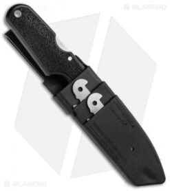 Cold Steel Click-N-Cut Exchangeable Blade Knife Black ABS (2.5" Stonewash) -Cold Steel Shop Cold Steel Click N Cut Exchangeable Black BDS Satin 40A BHQ 106751 jr sheath