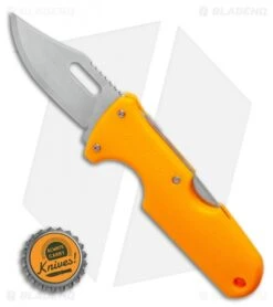 Cold Steel Click-N-Cut Hunter Knife Orange ABS (2.5" Stonewash) -Cold Steel Shop Cold Steel Click N Cut Hunter Knife Orange BDS 2.5 Satin 40AL BHQ 121222 LS Bottlecap