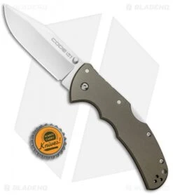 Cold Steel Code-4 Clip Point Lockback Knife (3.5" Satin) 58TPCC -Cold Steel Shop Cold Steel Code 4 CP LB Satin CS58TPCC BHQ 95389 jr bottlecap