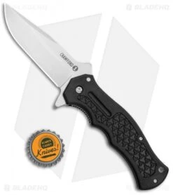 Cold Steel Crawford Model 1 Liner Lock Knife Black Zy-Ex (3.5" Satin) 20MWCB -Cold Steel Shop Cold Steel Crawford Model 1 LL Black Zy Ex Satin 20MWCB BHQ 121192 jr bottlecap