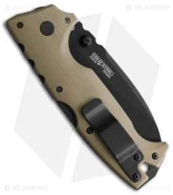 Cold Steel Demko AD-10 Tri-Ad Lock Knife Dark Earth G-10 (3.5" Black) 28DDDEBK -Cold Steel Shop Cold Steel Demko AD 10 LB Dark Earth G 10 Black BHQ 173544 jr side