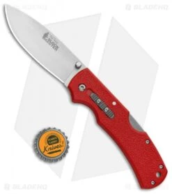 Cold Steel Double Safe Hunter Slock Master Tri-Ad Lock Knife Red GFN (4" Satin) -Cold Steel Shop Cold Steel Double Safe Hunter Slock Master Tri Ad Lock Red GFN Satin 23JK BHQ 121197 jr bottlecap