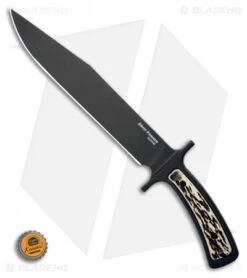 Cold Steel Drop Forged Bowie Fixed Blade Knife (9.5" Black) 36MK -Cold Steel Shop Cold Steel Drop Forged Bowie Fixed Blade Knife 6.75 Black 36MK BHQ 121214 LS Bottlecap