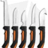 Cold Steel Fixed Blade Hunting Kit / 5-Piece Knife Set Black/Orange (CSFXFLDKIT)