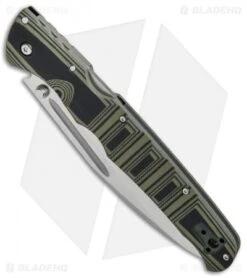 Cold Steel Frenzy I Tri-Ad Lock Knife Black/Green G-10 (5.5" Satin) 62P1A -Cold Steel Shop Cold Steel Frenzy I Blk Grn G 10 62PV1 BHQ 52067 jr spine 2