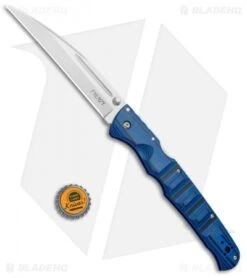 Cold Steel Frenzy II Tri-Ad Lock Knife Black/Blue G-10 (5.5" Satin) 62P2A -Cold Steel Shop Cold Steel Frenzy II Blk Blue G 10 62PV2 BHQ 52069 jr bottlecap 2