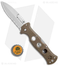 Cold Steel Gunsite Counter Point Tri-Ad Lock Knife Brown (3.75" Satin) -Cold Steel Shop Cold Steel Gunsite Counter Point Sand SW BHQ 138053 jr bottlecap
