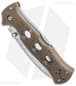 Cold Steel Gunsite Counter Point Tri-Ad Lock Knife Brown (3.75" Satin) -Cold Steel Shop Cold Steel Gunsite Counter Point Sand SW BHQ 138053 jr spine