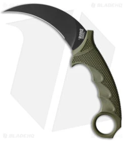 Cold Steel Karambit Steel Tiger Fixed Blade Knife OD Green (4.75" Black)