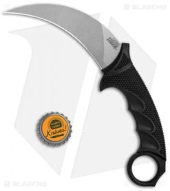 Cold Steel Karambit Steel Tiger Fixed Blade Knife (4.75" Stonewash) 49KST -Cold Steel Shop Cold Steel Karambit Steel Tiger SW 49KST BHQ 6868 jr bottlecap