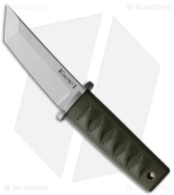 Cold Steel Kyoto II Fixed Blade Knife Tanto OD Green (3.38" Satin)