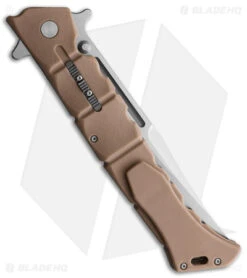Cold Steel Large Luzon Folding Flipper Knife Desert Tan GFN (6" Satin) 5 Cold Steel Large Luzon Folding Flipper Knife Desert Tan GFN (6" Satin) -Cold Steel Shop Cold Steel Large Luzon Desert Tan Satin BHQ 174235 jr side