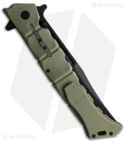 Cold Steel Large Luzon Folding Flipper Knife OD Green GFN (6" Black) -Cold Steel Shop Cold Steel Large Luzon OD Green Black BHQ 174236 jr side