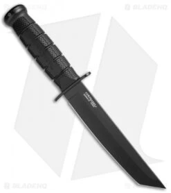 Cold Steel Leatherneck Tanto Fixed Blade Knife (7" Black Powdercoat D2) 39LSFCT -Cold Steel Shop Cold Steel Leatherneck Tanto Black Powdercoat 39LSFCT BHQ 52032 jr spine