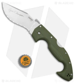 Cold Steel Lynn Thompson Signature Spartan Tri-Ad Lock Knife Serr (4.5" S35VN) -Cold Steel Shop Cold Steel Lynn Thompson Signature Spartan Tri Ad Lock Serr BHQ 140028 jr bottlecap