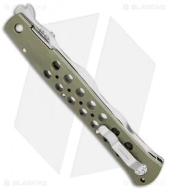 Cold Steel Lynn Thompson Ti-Lite Liner Lock Knife Green (6" Satin Kris) -Cold Steel Shop Cold Steel Lynn Thompson Ti Lite LL Satin Kris 26SY6 BHQ 105933 jr side