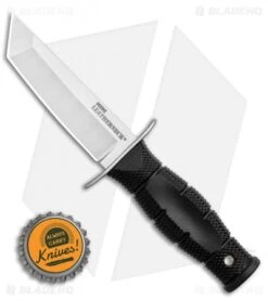 Cold Steel Mini Leatherneck Tanto Fixed Blade Knife (3.5" Satin) 39LSAA -Cold Steel Shop Cold Steel Mini Leatherneck Tanto Fixed Blade Knife 3.5 Stonewash 39LSAA BHQ 121216 LS Bottlecap