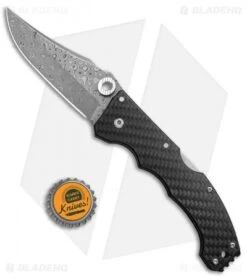 Cold Steel Night Force Lockback Knife Carbon Fiber/G-10 (4" Damascus) 63NF -Cold Steel Shop Cold Steel Night Force CF G 10 Damascus 63NF BHQ 52079 jr bottlecap