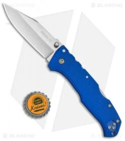 Cold Steel Pro Lite Clip Point Tri-Ad Lock Knife Blue GFN (3.5" Satin) 20NSCLU -Cold Steel Shop Cold Steel Pro Lite Pro GFN Blue Clip Point 20NSCLU BHQ 51989 jr bottlecap 2