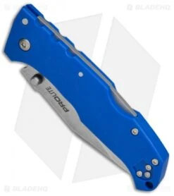 Cold Steel Pro Lite Clip Point Tri-Ad Lock Knife Blue GFN (3.5" Satin) 20NSCLU -Cold Steel Shop Cold Steel Pro Lite Pro GFN Blue Clip Point 20NSCLU BHQ 51989 jr spine