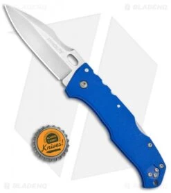 Cold Steel Pro Lite Sport Tri-Ad Lock Knife Blue GFN (3.5" Satin) 20NVLU -Cold Steel Shop Cold Steel Pro Lite Pro GFN Blue Sport 20NVLU BHQ 51993 jr bottlecap 2
