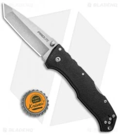 Cold Steel Pro Lite Tanto Tri-Ad Lock Knife Black GFN (3.5" Stonewash) CS-20NST -Cold Steel Shop Cold Steel Pro Lite Tanto Black 20NST BHQ 51968 jr bottlecap