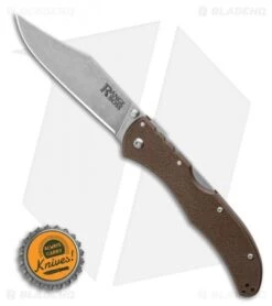Cold Steel Range Boss Tri-Ad Lock Knife Flat Dark Earth Zy-Ex (4" Stonewash) -Cold Steel Shop Cold Steel Range Boss Tri Ad Lock Knife Flat Dark Earth Zy Ex 4 Satin 20KR7 LS Bottlecap