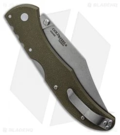 Cold Steel Range Boss Tri-Ad Lock Knife OD Green Zy-Ex (4" Stonewash) -Cold Steel Shop Cold Steel Range Boss Tri Ad Lock Knife OD Green Zy Ex 4 Satin 20KR7 BHQ 121190 LS Side