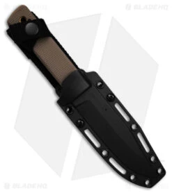 Cold Steel SRK-C Compact Fixed Blade Knife Dark Earth Kray-Ex (5" Black SK-5) -Cold Steel Shop Cold Steel SRK Compact FBK Dark Earth Kray Ex 5in Black SK 5 BHQ 158051 td side