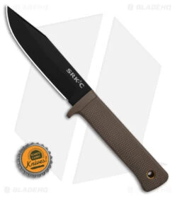 Cold Steel SRK-C Compact Fixed Blade Knife Dark Earth Kray-Ex (5" Black SK-5) -Cold Steel Shop Cold Steel SRK Compact FBK Dark Earth Kray Ex 5in Black SK 5 BHQ 158051 td size