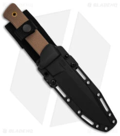 Cold Steel SRK Search Rescue Fixed Blade Knife Tan Polymer (6" Black ) -Cold Steel Shop Cold Steel SRK Search Rescue FB Knife Tan Polymer 6in Black BHQ 158054 td side