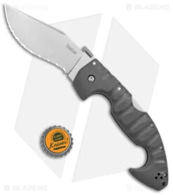 Cold Steel Spartan Kopis Tri-Ad Lockback Knife Gray (4.5" SW Serr AUS 10A) -Cold Steel Shop Cold Steel Spartan Kopis Tri Ad Lock SW Serr BHQ 140027 jr bottlecap