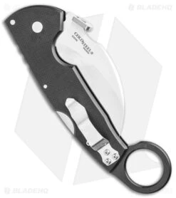 Cold Steel Tiger Claw Karambit Lockback Knife (3.25" Satin CPM-S35VN) 22C -Cold Steel Shop Cold Steel Tiger Claw Karambit Lockback Knife Satin CPM S35VN 22C BHQ 105930 kp back large