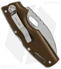 Cold Steel Tuff Lite Tri-Ad Lock Knife Flat Dark Earth (2.5" Satin) 20LTF -Cold Steel Shop Cold Steel Tuff Lite Tri Ad Flat Dark Earth 20LTF BHQ 51975 jr side