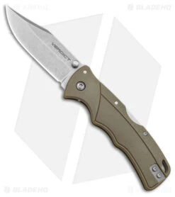Cold Steel Verdict Clip Point Tri-Ad Lock Knife FDE GFN (3" Stonewash)