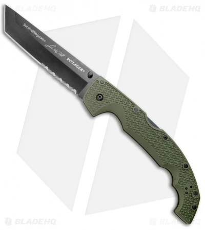 Cold Steel Voyager L.E. Rawles Tanto Tri-Ad Lock Knife Green (5.5" SW) 29UXTGH 3 Cold Steel Voyager L.E. Rawles Tanto Tri-Ad Lock Knife Green (5.5" SW) 29UXTGH