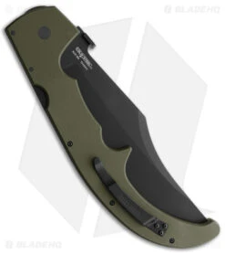 Cold Steel Espada XL Lockback Knife OD Green G-10 (7.5" Black) 62MGCODBK -Cold Steel Shop Cold Steel XL G 10 Espada 10A OD Green Black BHQ 176061 jr side