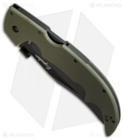 Cold Steel Espada Large Lockback Knife OD Green G-10 (5.5" Black) 62NGLVG -Cold Steel Shop cold steel lg espada 62nglvg bottom cm