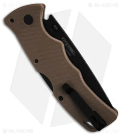 Cold Steel Verdict Tanto Tri-Ad Lock Knife Tan FDE G-10 (3" Black) AUS-10A -Cold Steel Shop cold steel verdict tanto triad lock knife tan fde g10 3 in black bhq139971 hd side